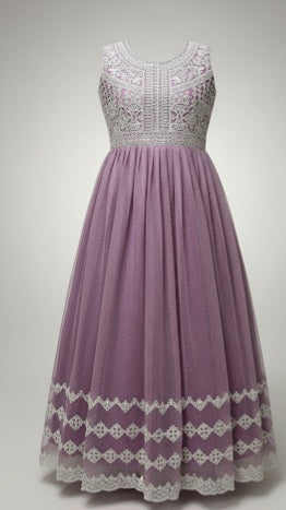 Pistachio Tunic & Pant Set with Floral Patchwork